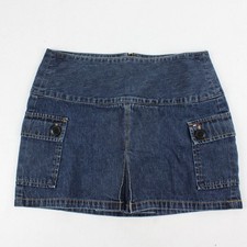 Y2K Vintage Tommy Hilfiger Women's Size 0 Dark Wash Denim Mini Skirt
