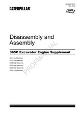 Caterpillar Cat 365C Excavator Engine Supplement Disassembly Assembly Manual