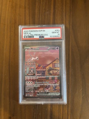 Pokémon Card Mew EX 053 Full Art 151 PSA 10 Black Star Promo