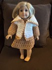 Tri Color Sweater Skirt Set for Eighteen Inch Doll - Beige Ivory and White — photo 1