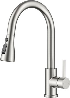 FORIOUS KITCHEN FAUCET MIXER TAP WITH PULL OUT SPRAY 360° SWIVEL HIGH ARC SPOUT