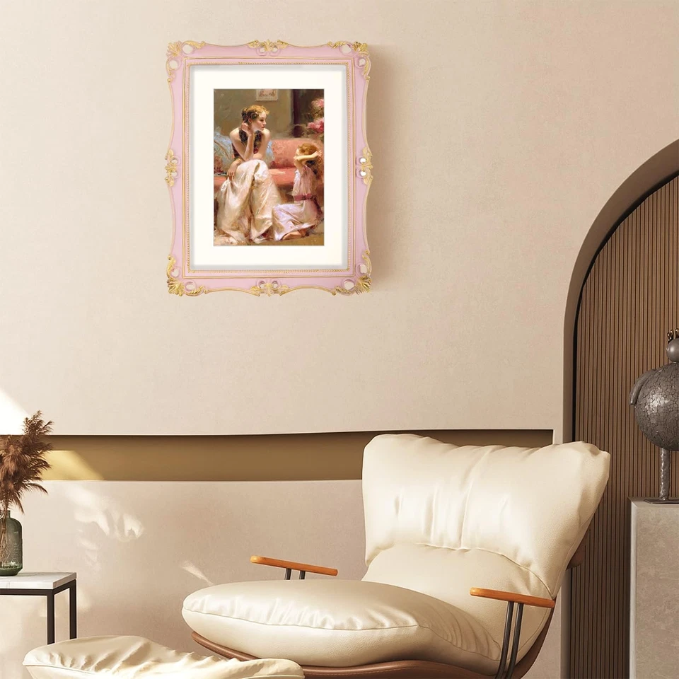 Marco de fotos 11x14 mate a 8x10, marcos de póster vintage para pared de galería di... Foto 4 de 4