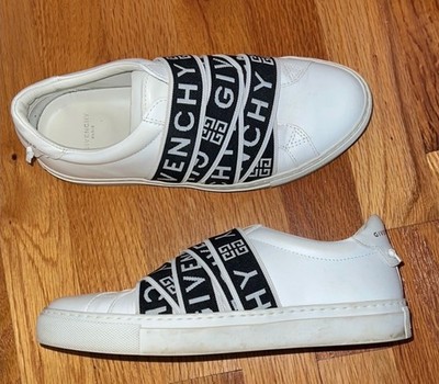 GIVENCHY Women s Logo Black/White Sneakers Slip On Urban Street Low Top Size 7.5