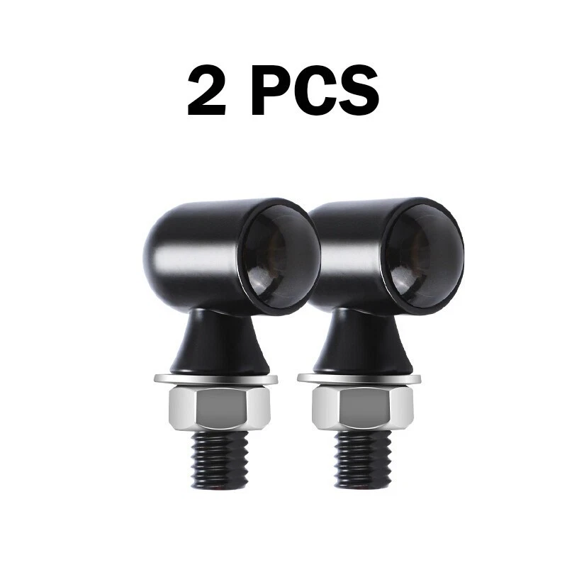 Mini intermitente LED negro para motocicleta luz ámbar intermitente para Bobber Café Racer Foto 2 de 4