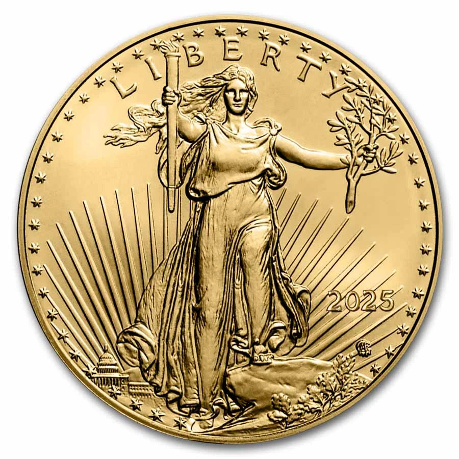 2025 1/4 oz Gold Eagle - w/Happy Birthday, Balloons Card, In TEP - Image 3 of 4