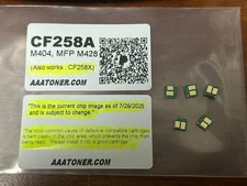 5 x  Toner Reset Chip for HP CF258A, 58A (also works CF258X, 58X) printer refill