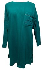 Vintage Victoria Secret  s Gold label Green Gown Pocket Long Sleeves Pullover S