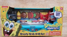 Spongebob SquarePants Krusty Krab Grill Set Pretend Play Food Sizzle Sounds