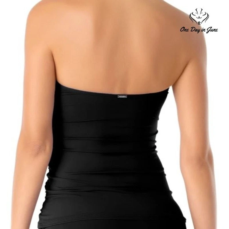 Traje de baño Anne Cole bandeaukini delantero torcido talla M Foto 2 de 4