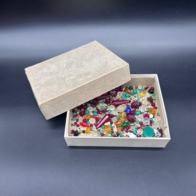 Vintage Beads Lot Jewelry Crafting Glass Plastic Mix Seed Bead DIY Mid Century