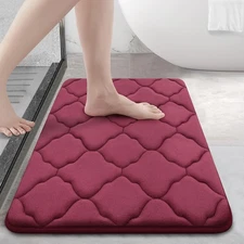 Memory Foam Bath Mat Rug 24x16, Ultra Soft and Absorbent Bathroom Rugs, Non-S...