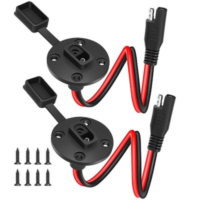 SAE Connector Power Socket Sidewall Port, Weatherproof SAE Quick Connect Sola...