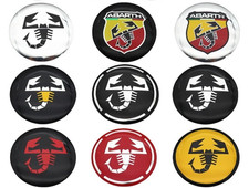 4 pezzi Coprimozzo da 56mm con Logo 3D Abarth Antipolvere per Cerchi