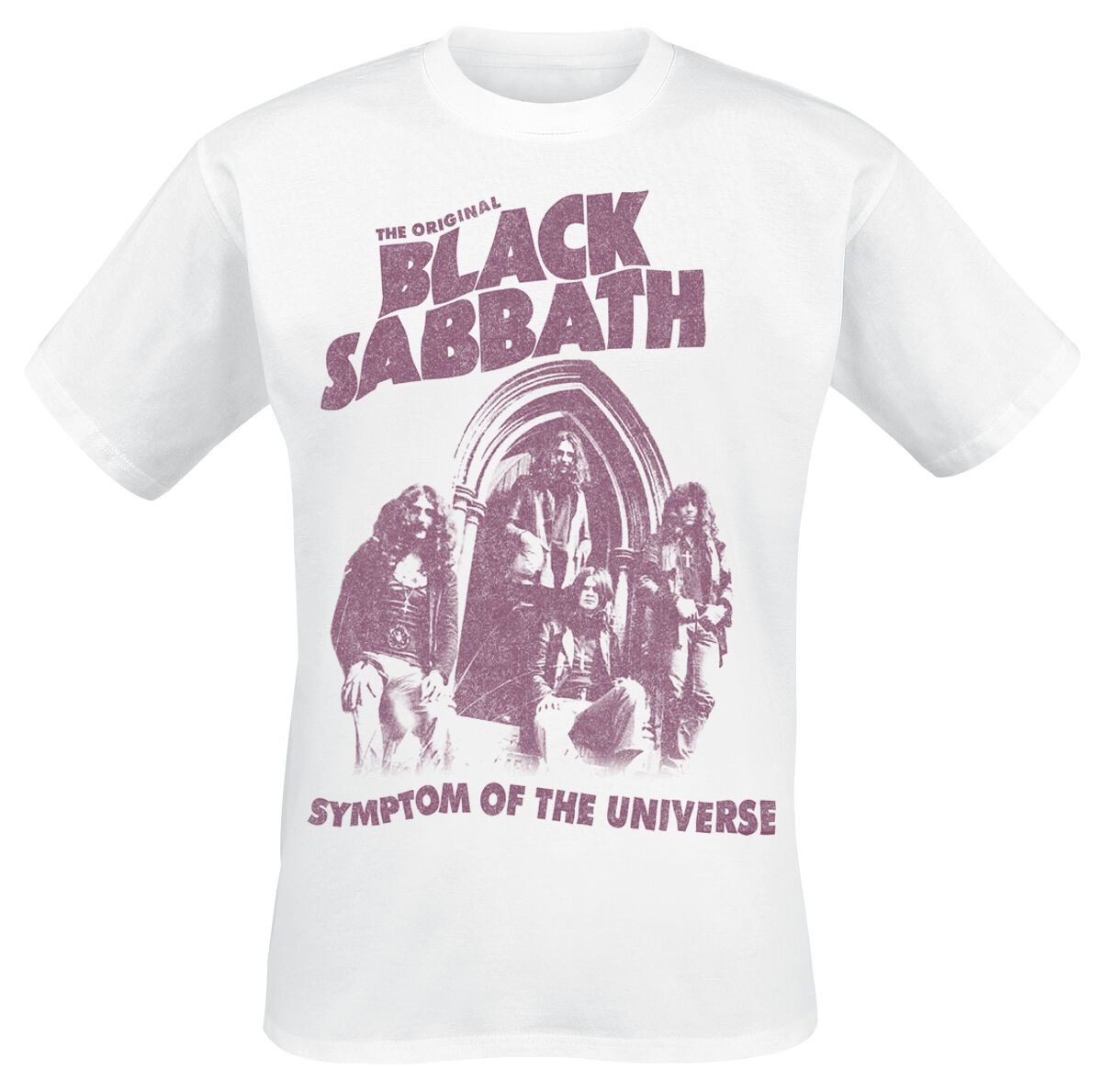 Футболка Black Sabbath Herren Symptom Of The Universe weiß Band-Товары, Группы