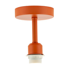 Traditional Matte Orange Ceiling Light Fitting to Hold Lamp Shades by Happy H...