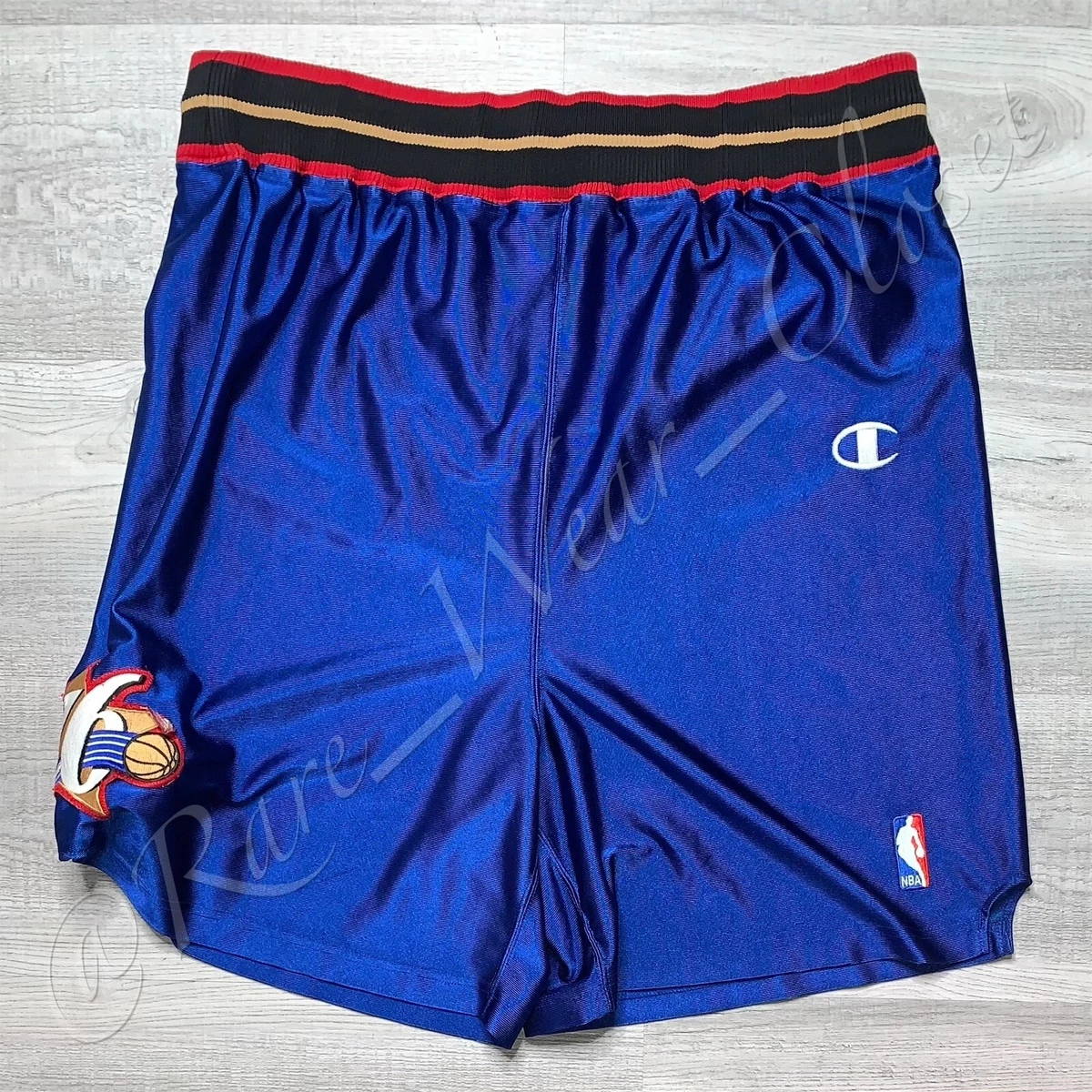 NBA JERSEY CHAMPION AUTHENTIC SHORTS PHILADEPHIA 76ERS SIXERS