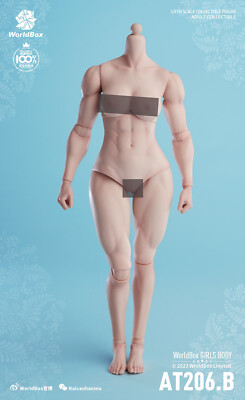 Worldbox AT206B 1/6 Pale Female Strong Muscle Joint Body For 12'' Action Figure