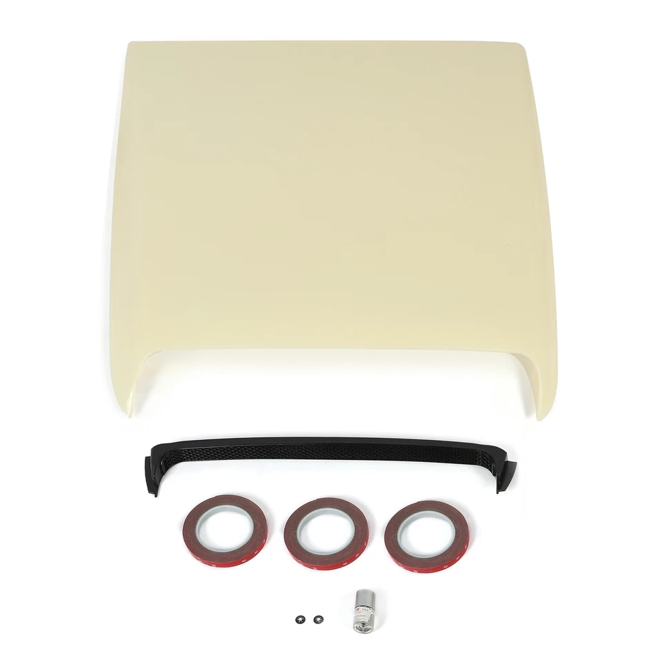 For Chevy Silverado/Ford Mustang/Toyota Tundra White Front Hood Scoop Vent - Image 2 of 4