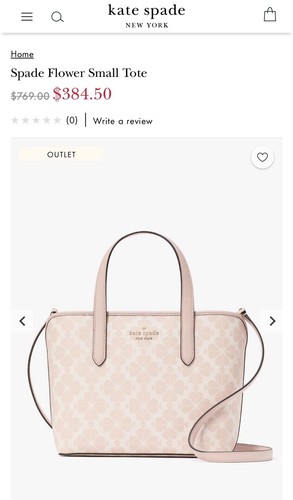 Kate Spade Flower Small Tote in Rose Smoke Multi (Blush Pink), As New - Picture 4 of 16