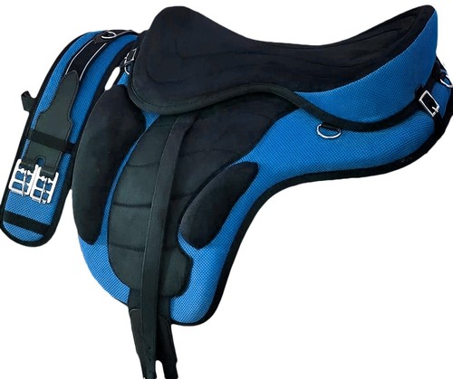 Horse Saddle All Purpose Synthetic Treeless Freemax Suede English Size: 12-18 in - Bild 4 von 5