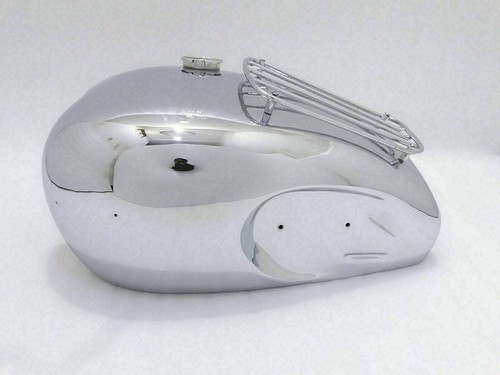 FIT FOR TRIUMPH T100 ALUMINIUM ALLOY POLISHED PETROL TANK - Picture 1 of 8