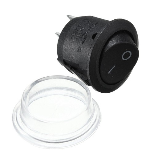 5pcs Car Auto Boat Round Rocker Toggle SPST ON/OFF Switch 12V + Waterproof Cover - Picture 7 of 12