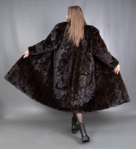 12776 GORGEOUS REAL MINK COAT LUXURY FUR VERY LONG BEAUTIFUL LOOK SIZE 2XL - Picture 8 of 18