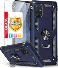 For Galaxy A71 5G Case with Glass Screen Protector Heavy Duty 16ft Drop Tested