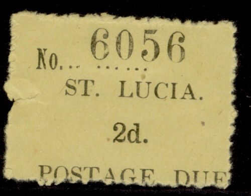 ST. LUCIA GV SG D2, 2d black/yellow, UNUSED. Cat £23. second printing - Picture 1 of 1