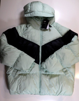 NIKE SPORTSWEAR DOWN FILL LOOSE FIT LOGO HOODED PUFFER JACKET CT0489-321 HERREN L