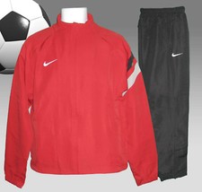 Tuta completa NIKE uomo Tiempo CALCIO nuova autentica rossa e nera M
