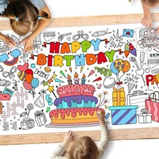 Giant Coloring Poster for Classroom Wall - Versatile 31.5 x 72 Inches Birthda...
