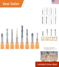 8Pcs Router Bits Set - Woodworking Detail Carving, Trimming, V Groove, Engraving