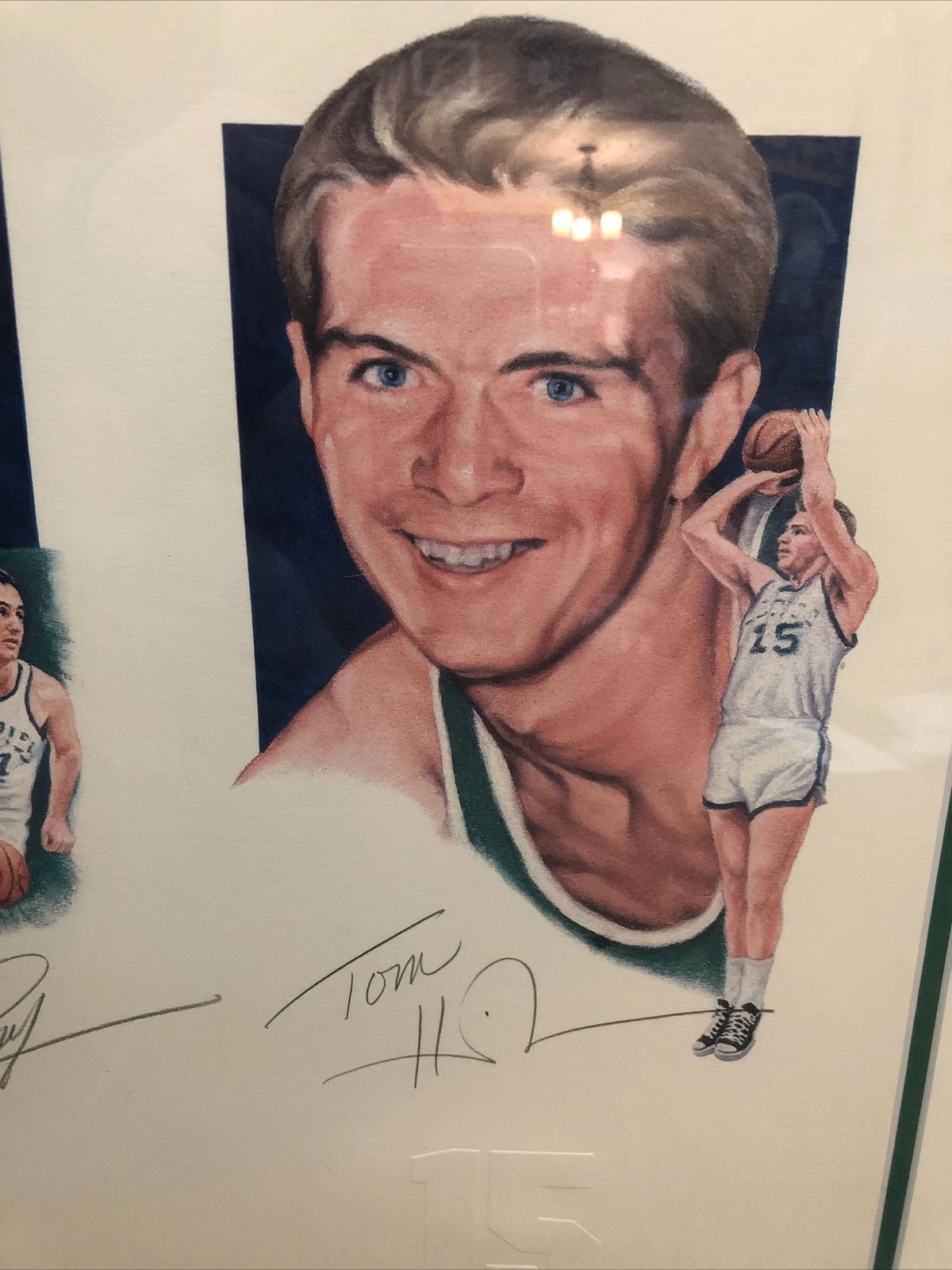 Boston Celtics Legends Lithograph 56/500 Signed Russell Cousy Auerbach Havlicek