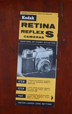 KODAK RETINA REFLEX S SALES BROCHURE A3-651 4-59/cks/196502