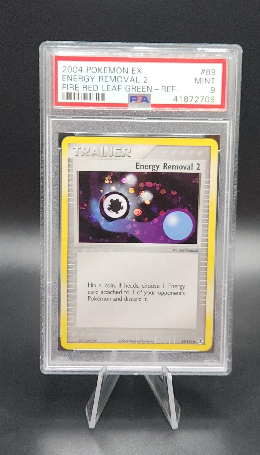 2004 Pokemon Energy Removal 2  #89 Reverse Foil PSA 9 Mint Fire Red Leaf Green