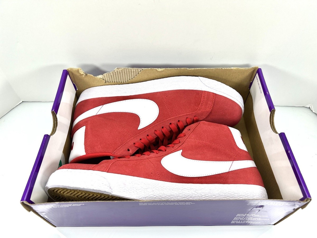 NIKE SB ZOOM BLAZER MID UNIVERSITY RED WHITE 864349 602 sz  display picture 2