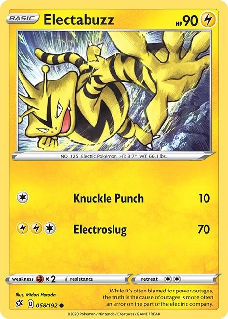 Electabuzz 058/192 Swsh02: Rebel Clash