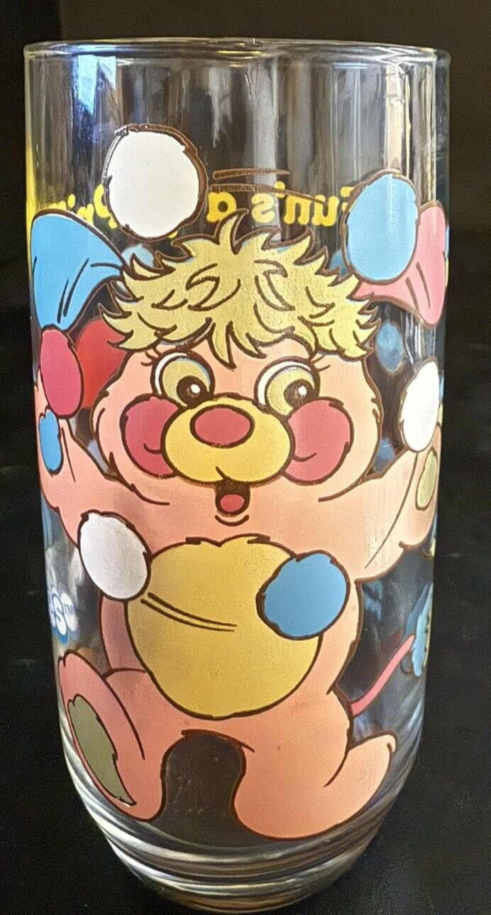 Vintage 1986 Pizza Hut Popples 'Fun's A Popping" Drinking Glass, 12 oz
