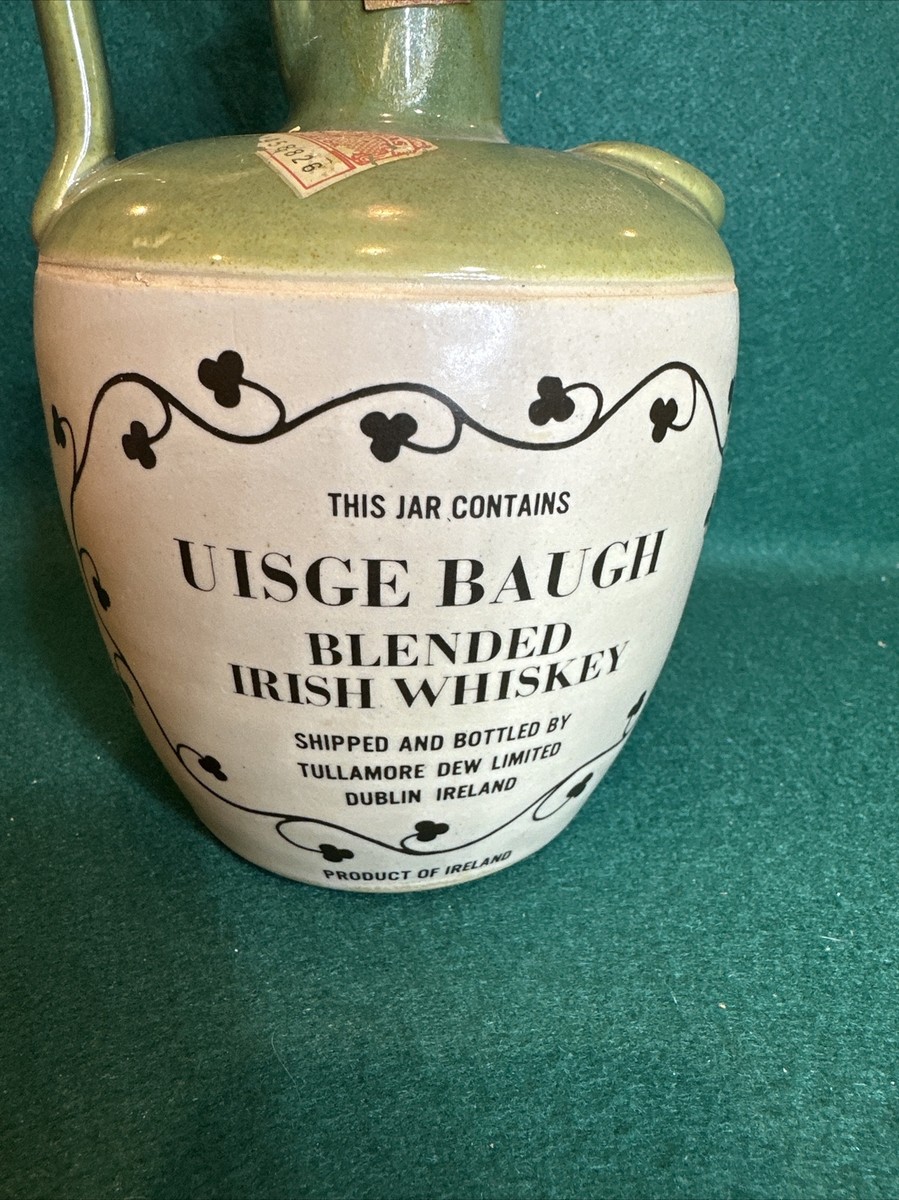 VINTAGE TULLAMORE DEW CERAMIC DECANTER - 4/5 QUART - Irish Whiskey