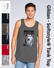 Custom Image, Photo, Picture, Logo, Gildan - Soft style Tank Top workwear Gym