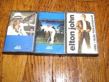 ELTON JOHN - GREATEST HITS VOLUMES 1,2, 3 - LOT OF 3 CASSETTE TAPES