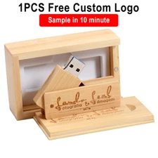 Wedding Custom High Speed USB 3.0 Flash Drive Free Logo Gift Box Pen Drive 64GB