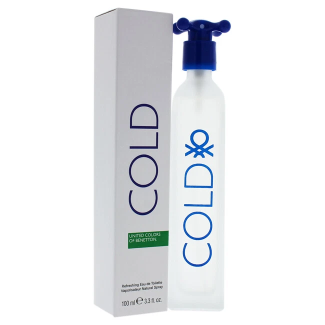 Benetton Cold for Men Eau de Toilette Spray, 3.3 onzas