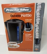 Proctor Silex 1.7L Cordless Electric Kettle Boiler & Heater - Black -Model 41002