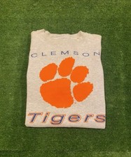 Vintage Clemson Tigers sweatshirt mens extra large gray orange football NCAA