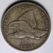 1857 Flying Eagle Cent Penny XF+ E105 GDFM