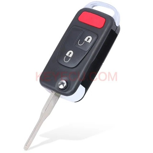 Flip Remote Key Case Shell Fob 2+1 3 Buttons HU64 Blade for Mercedes-Benz - Picture 6 of 6
