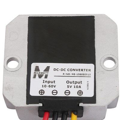 DC 48V/60V(10V~60V) to DC 5V 10A 50W Power Converter Regulator Waterproof