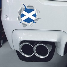 Torn Ripped 3D Effect Scottish Flag Novelty Car,Bumper Vinyl Decal Sticker